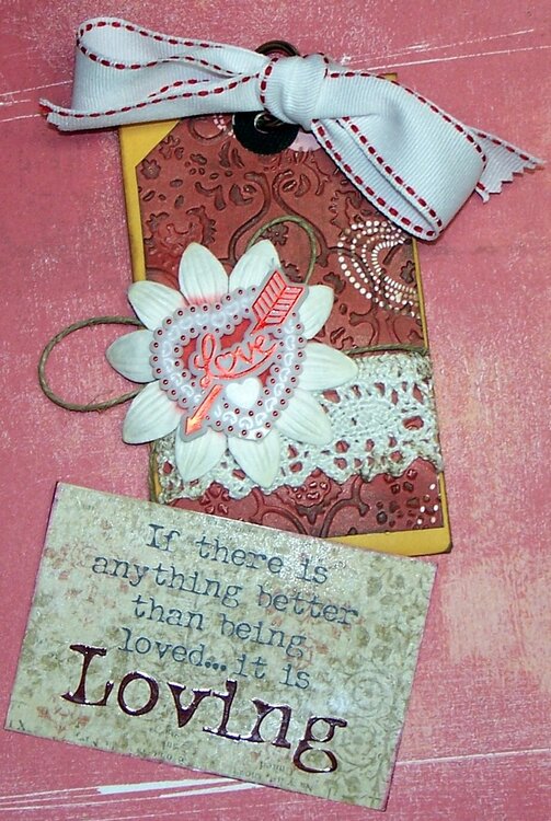 Altered Tag Valentine&#039;s Day Card