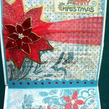 Merry Christmas Easel Card With Gift Pin