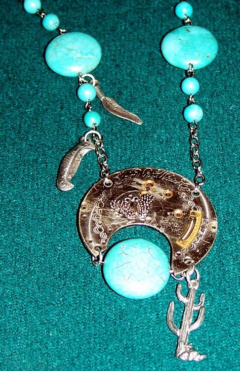 Steampunk Elgin 1800&#039;s pocket watch necklace