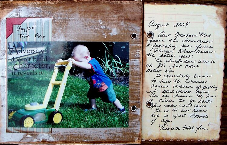 Max &amp; Grampie Mini-album Page 2 &amp; 3