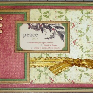 Peace Vintage Christmas Card