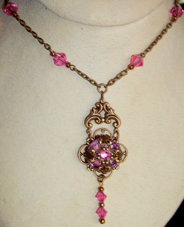 Gorgeous Pink Blossom Necklace