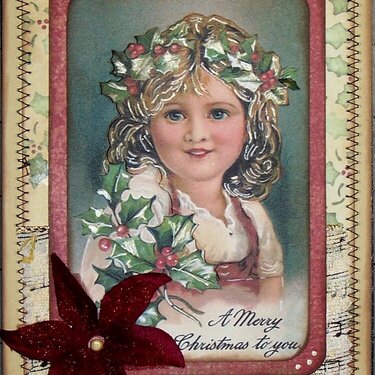 Vintage A Merry Christmas To You Card 3D