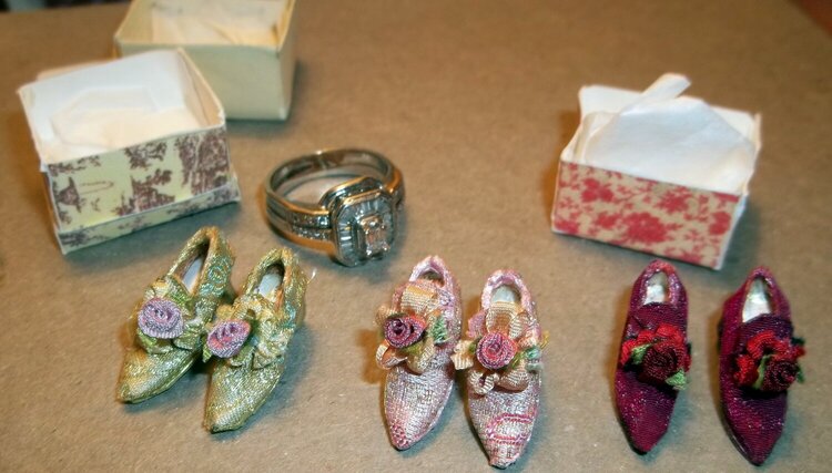 Miniature Shoes! Compare to my wedding ring!