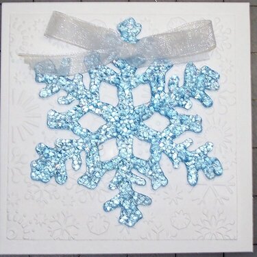 Embossed Snowflake Christmas Card