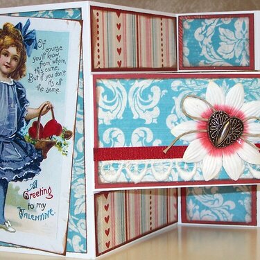 Tri-Fold Vintage Valentine&#039;s Day Card