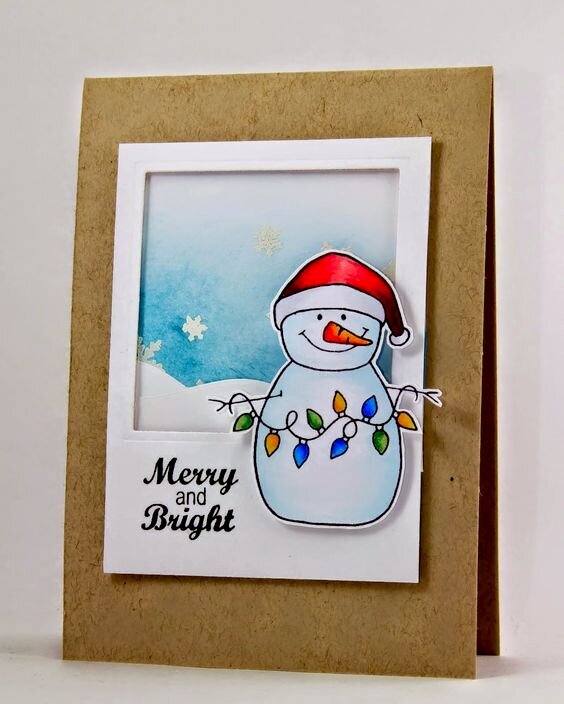 merry and bright - card by Ange Kelly