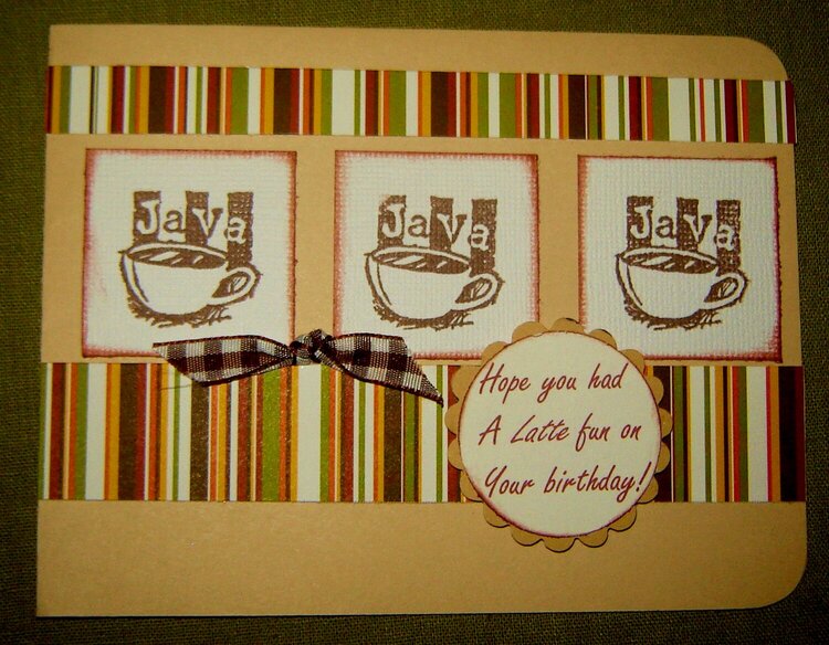 Latte Birthday card