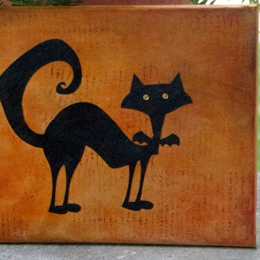 Halloween Canvas Cat