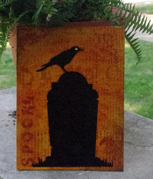 Halloween Canvas Crow