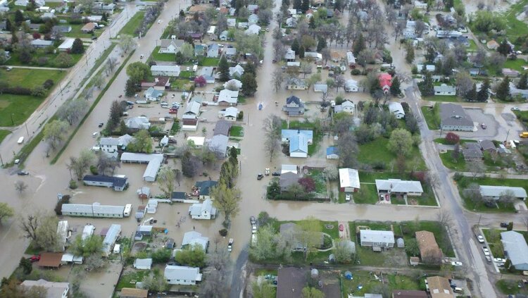 flooding arial view
