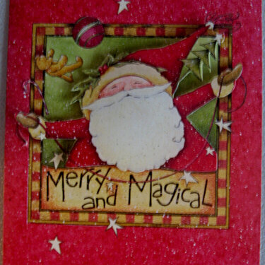 card used to make scrapbook page