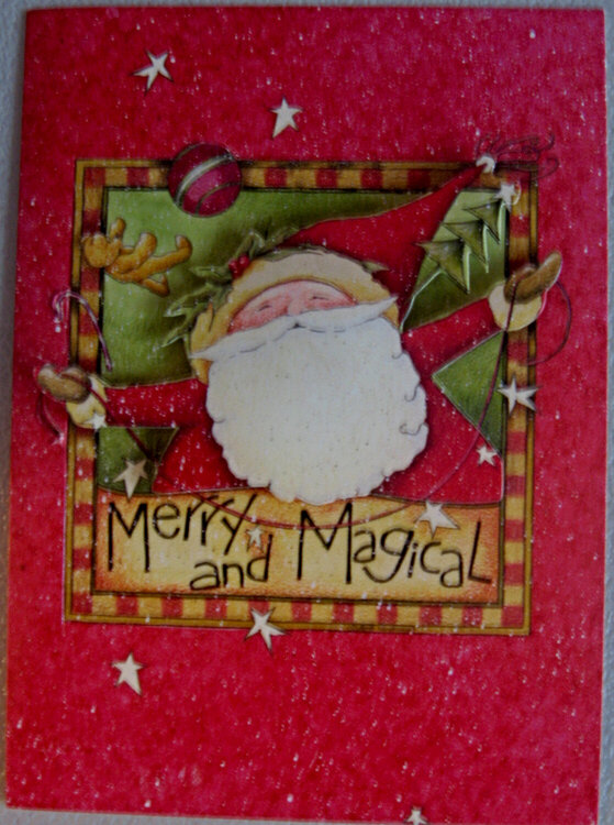 card used to make scrapbook page