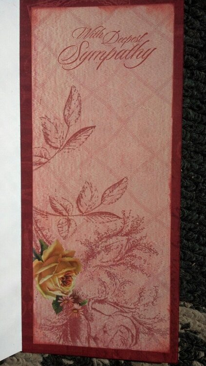 Sympathy card (inside)