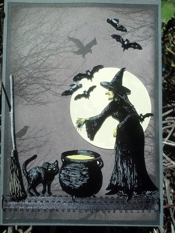 Bewitched Halloween card