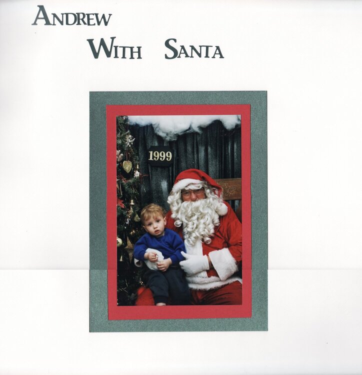 Andrew with Santa