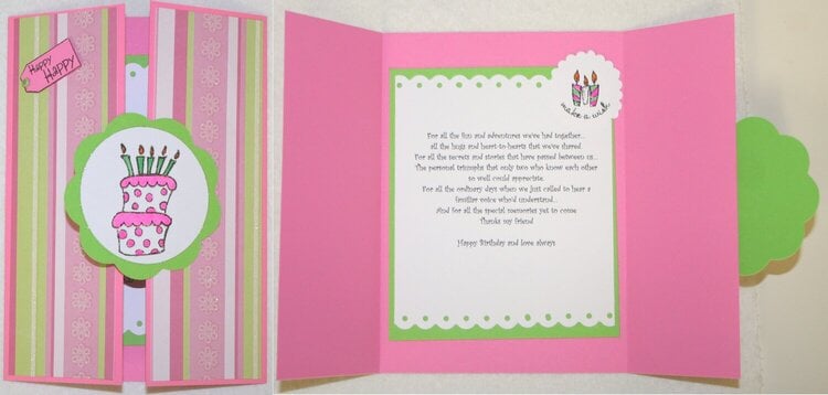 Gate fold Birthday card