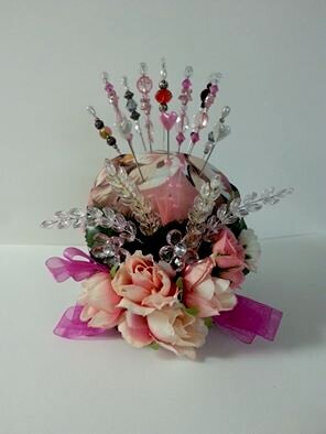 Floral Stickpin cushion