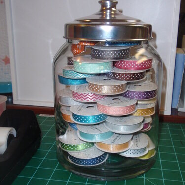 Jar of ribbons