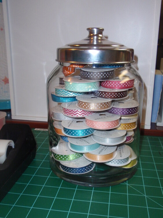 Jar of ribbons