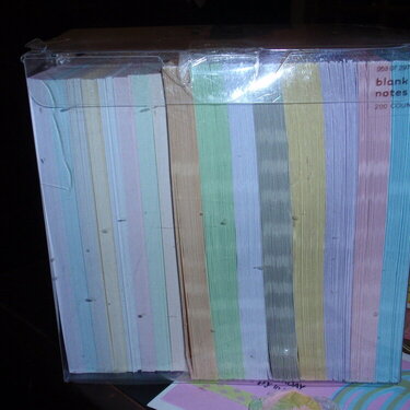 Box of notes and envelopes