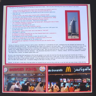 Dubai - The Berg Al Arab, Burger King &amp; McDonalds
