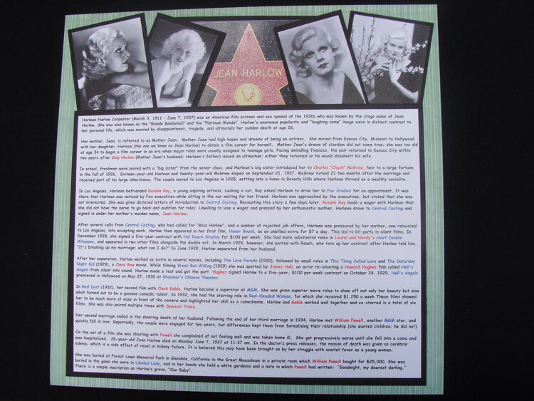 Hollywood Walk of Fame - Jean Harlow - FASCINATING!