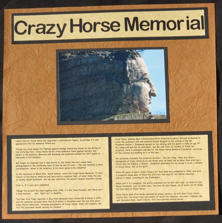 South Dakota - Crazy Horse Memorial