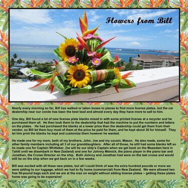 141 Tahiti - Flowers From Bill