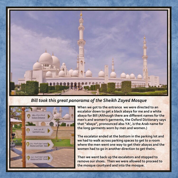 World Cruise Page 312 Dubai and Abu Dhabi