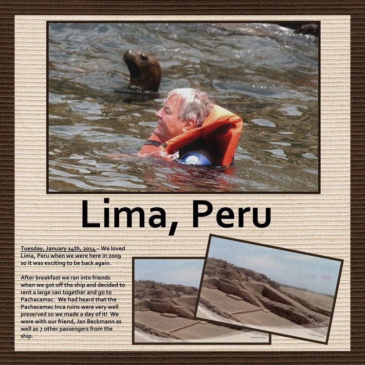 Page 155 Volume Challenge - 2014 World Cruise - Lima Peru