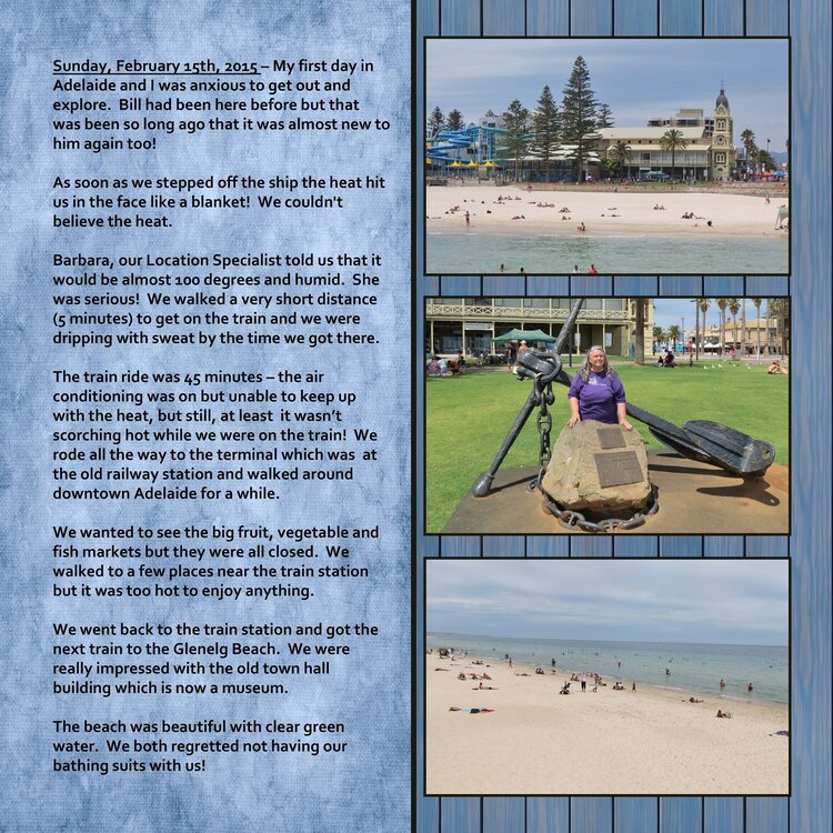 World Cruise page 115 - Glenelg Beach, Australia