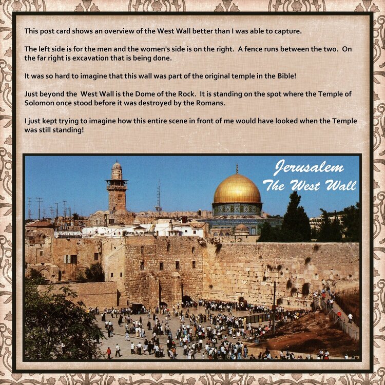 2015 World Cruise Page 273 - Jerusalem, Israel