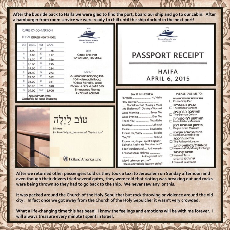 World Cruise Page 323 - Nazareth, Israel