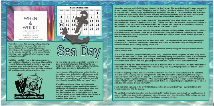 33 (both sides) - Sea day &amp; Laundry Story