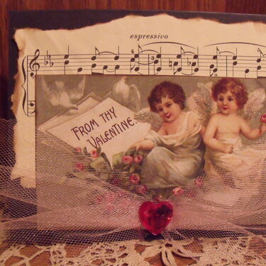 Vintage Postcard Angel Valentine