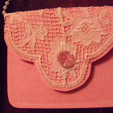Close-up of Vintage purse card