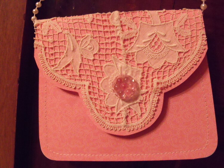 Close-up of Vintage purse card