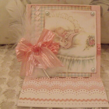 Baby shower easel card