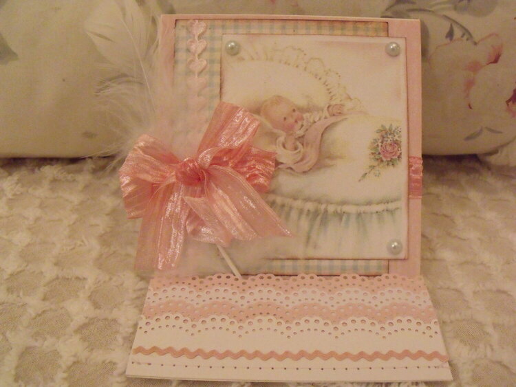 Baby shower easel card