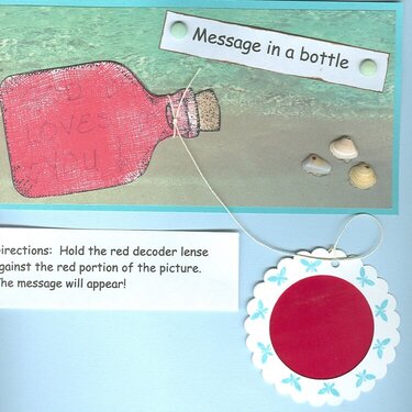 Message in a Bottle card