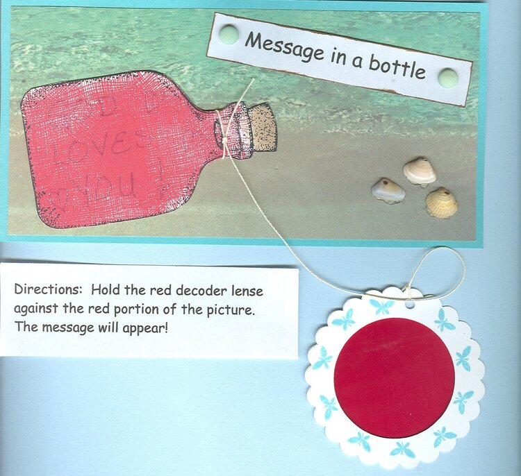 Message in a Bottle card
