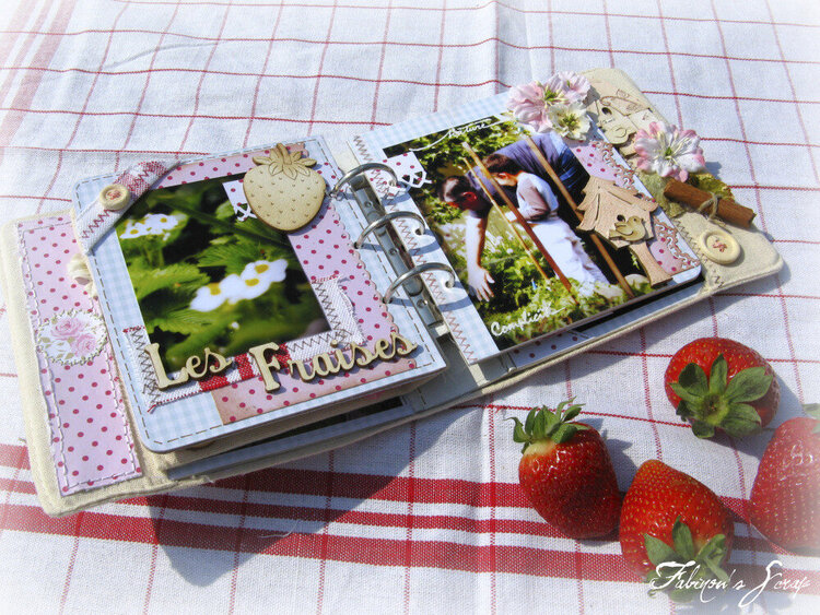 Perfumed album &quot;Au jardin&quot; (garden) fabric &amp; paper