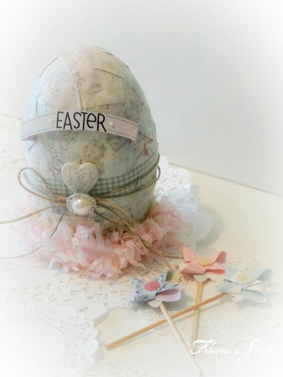 Altered Easter egg for Melissa Frances