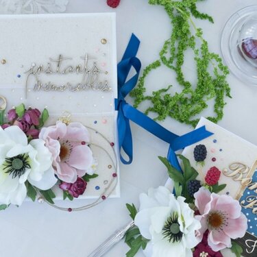 Wedding keepsake box, album and card