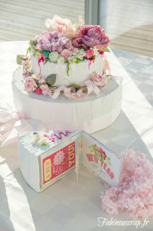 mini album and keepsake box in a cake(fake)