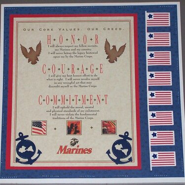 Marines Core Values and Creed Certificate