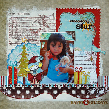 Christmas Star:  **Fancy Pants and Stamp Enjoy**