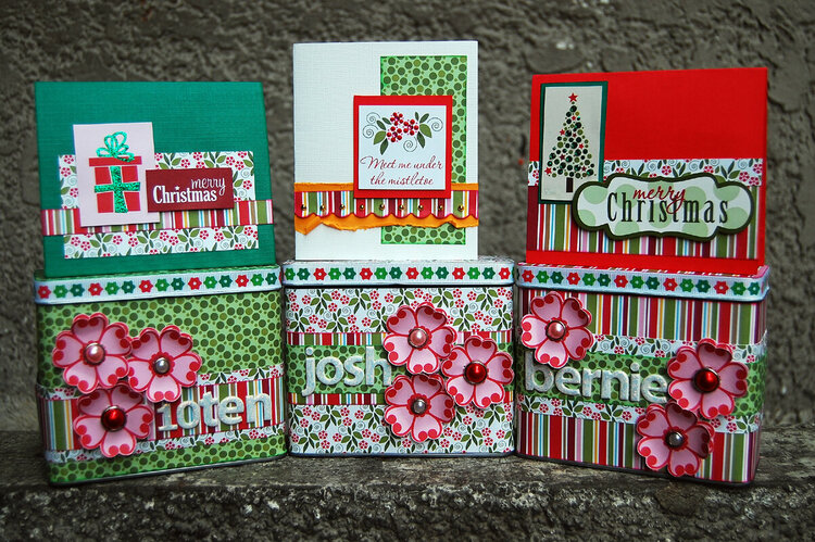 Altered Tin Cans/Cards:  Bella Blvd December Details