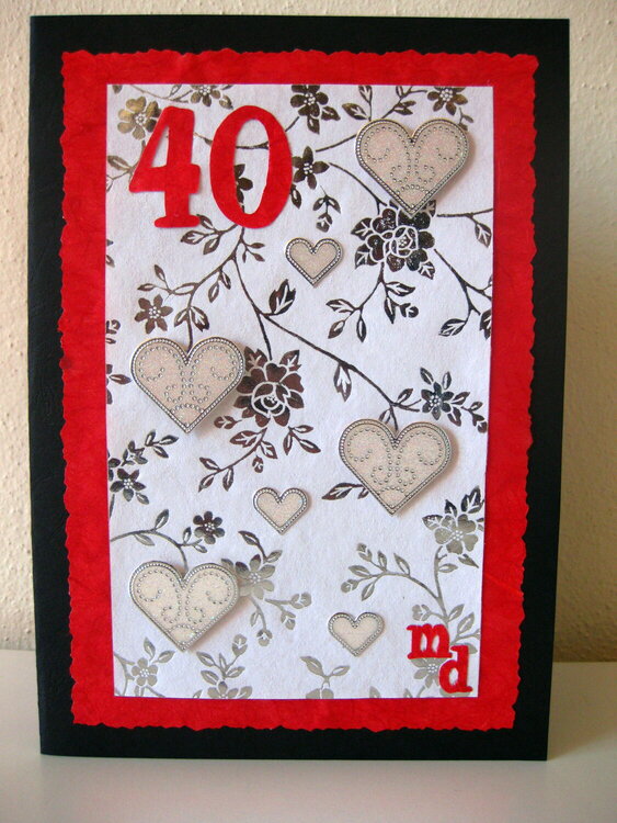 40th Wedding Anniversary Card